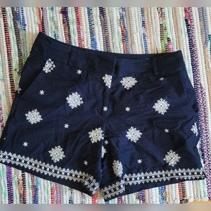 Ann Taylor Loft Embroidered Shorts